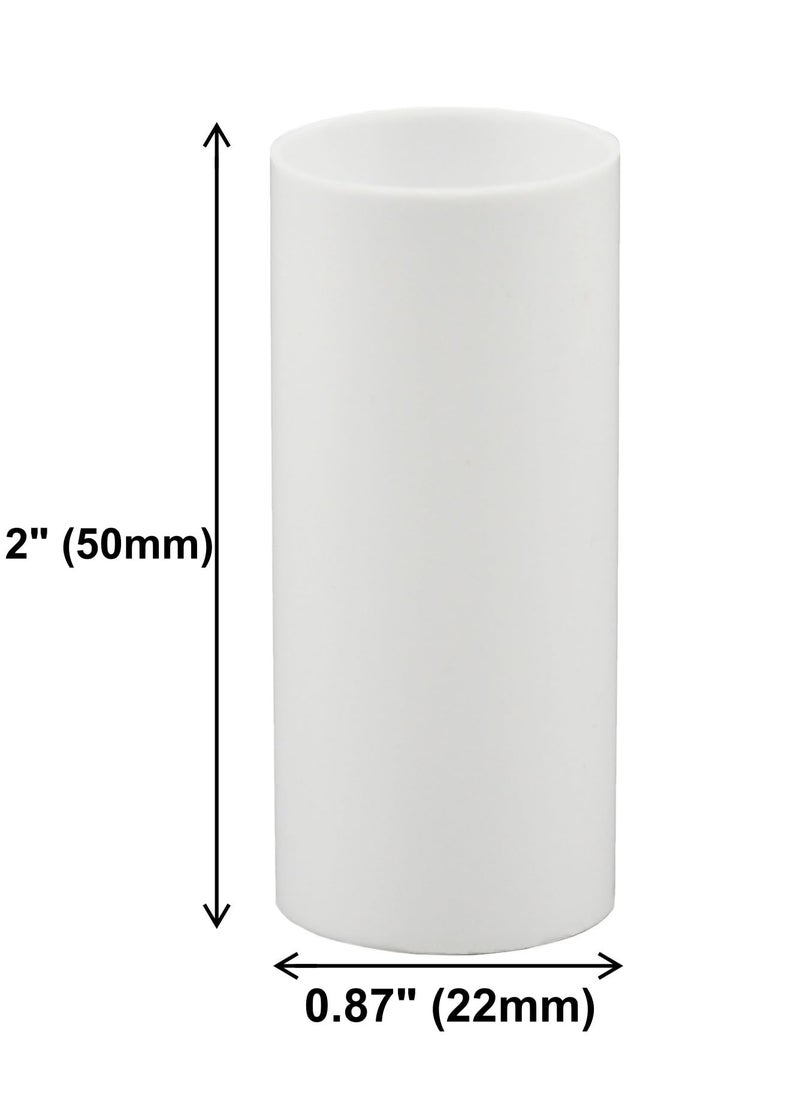 Creative HobbiesÂ® 2" White Plastic Candle Covers Sleeves Chandelier Socket Covers ~ 2 Inch Candelabra Base | Set of 6 - Image 1